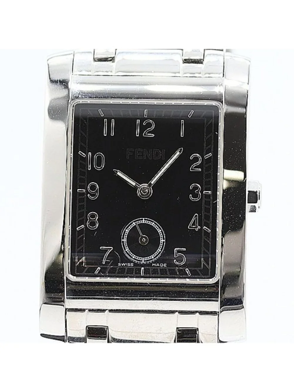Fendi Box 5 with Links Small Seconds Black Dial Watch